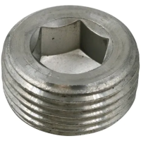 Пробка резьбовая с внутренним шестигранником М10х1 DIN 906 нержавеющая сталь А2