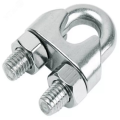 Зажим для троса с 2-мя гайками АРТ 9074 нержавеющая сталь А4 Зажим для троса с 2-мя гайками АРТ 9074 нержавеющая сталь А4